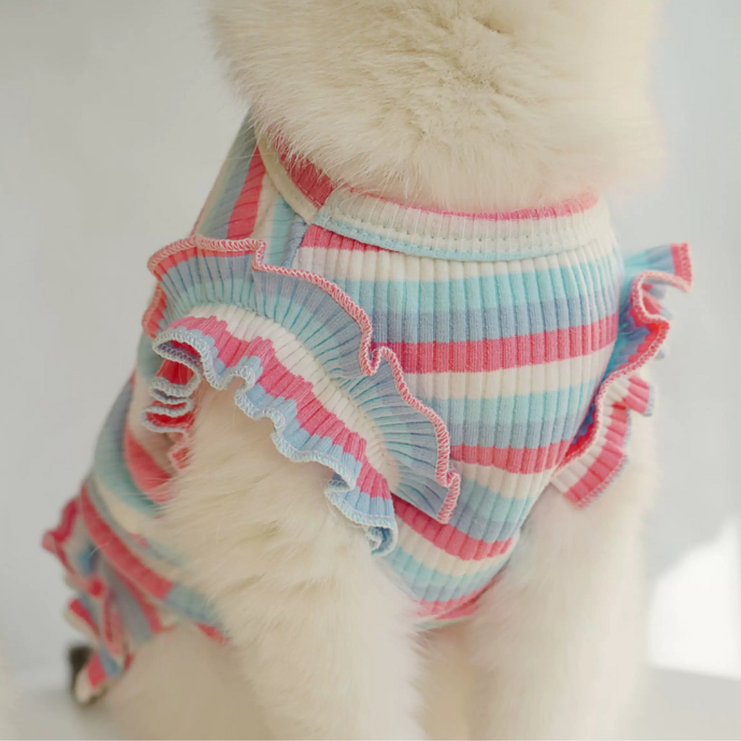 Spring&Summer Striped Cotton Lace Pet Vest