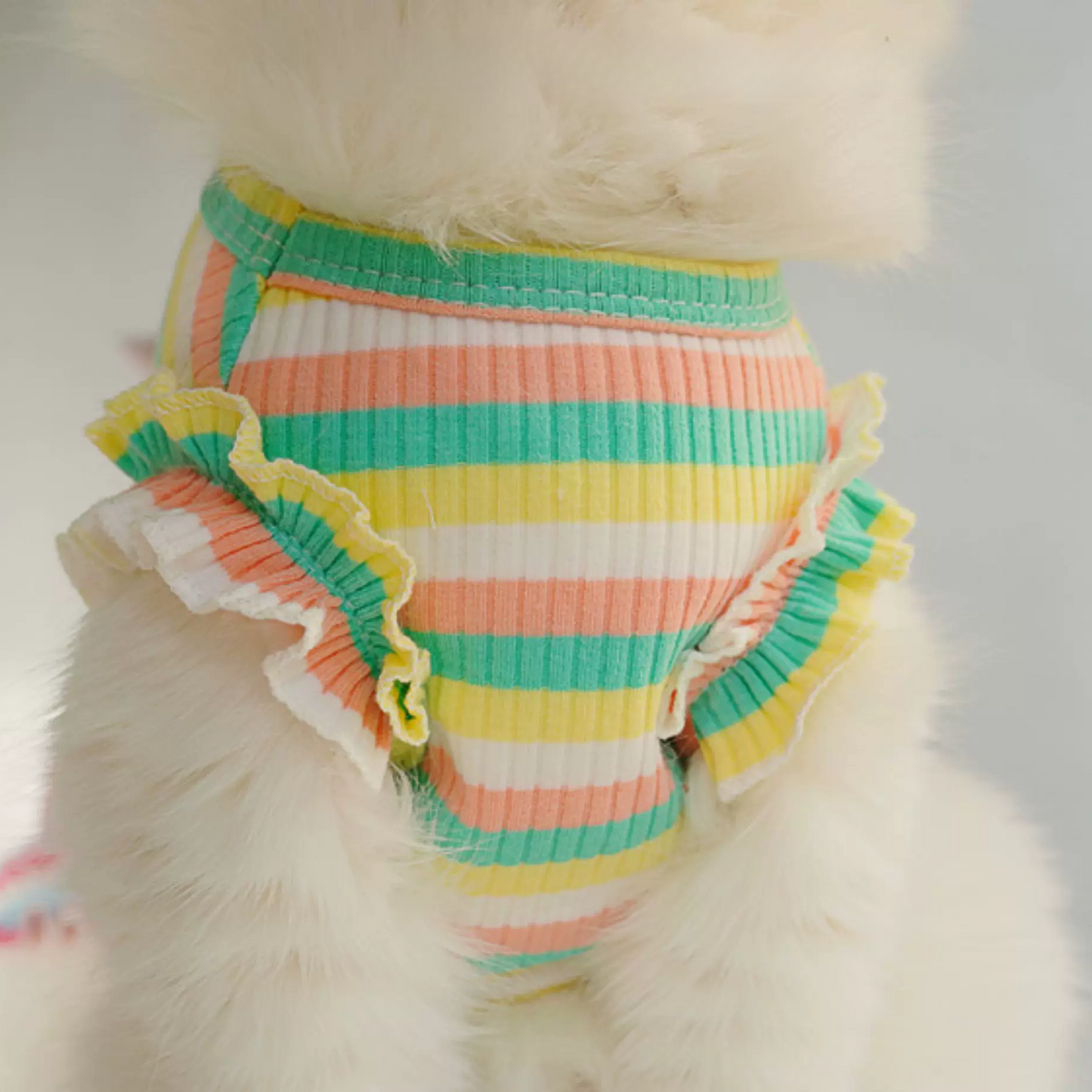Spring&Summer Striped Cotton Lace Pet Vest