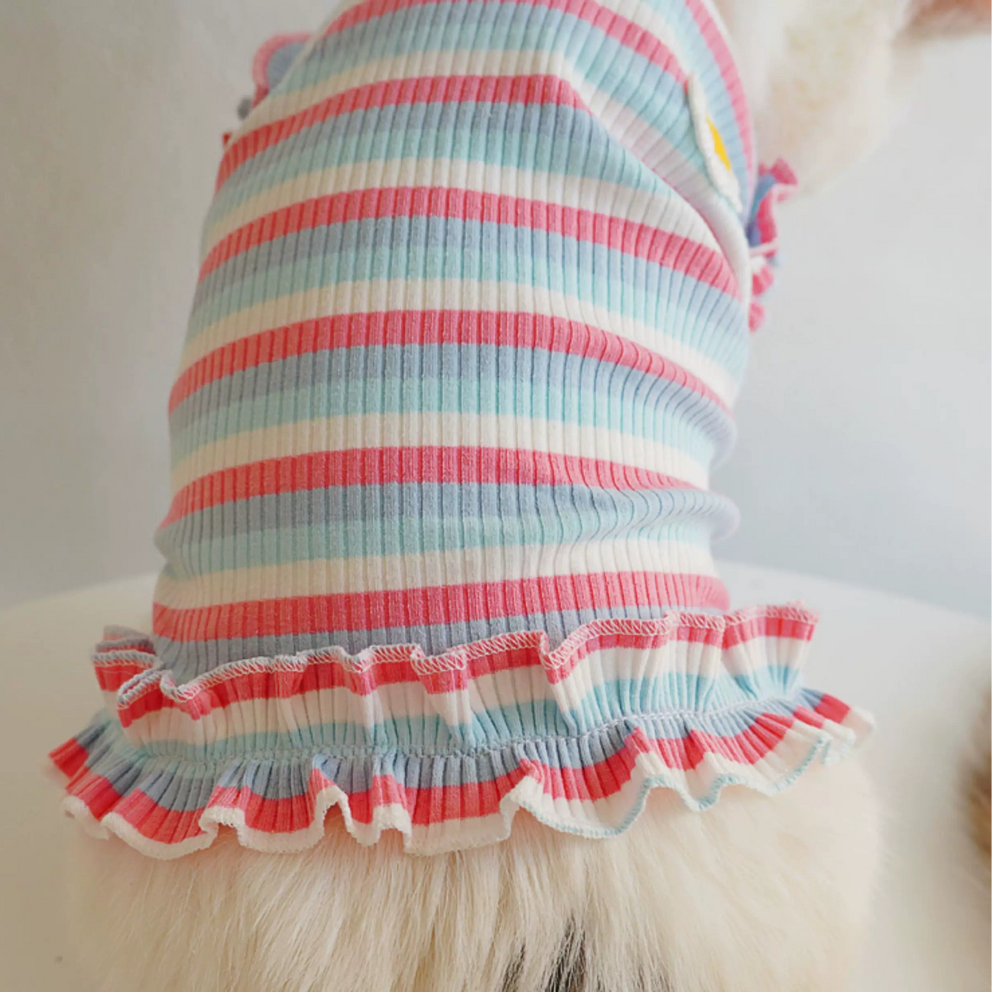Spring&Summer Striped Cotton Lace Pet Vest